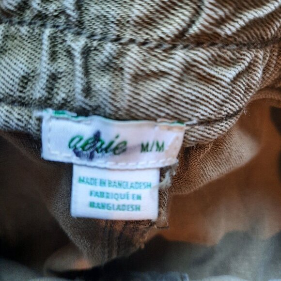 Aerie Shorts Womens Medium Green High Rise Utility Cutoff Military Boho Gorpcore - Picture 3 of 9